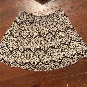Tribal black and white mini skirt